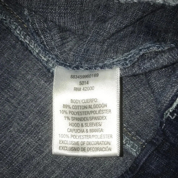 𝅺BONGO denim and plaid button up jacket with detachable hood Y2K size M - Picture 10 of 10